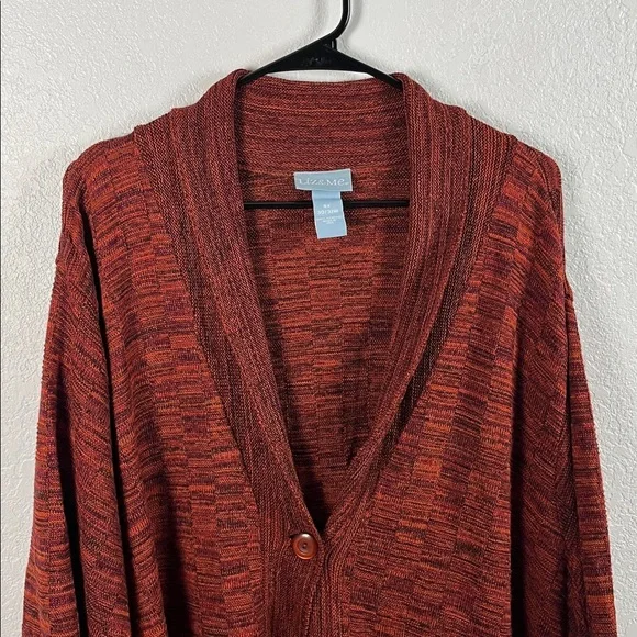 Liz & Me Women's Rust Sweater Cardigan Rust Brown Sz 4X 30/32W Fall Casual Wear - Picture 8 of 9